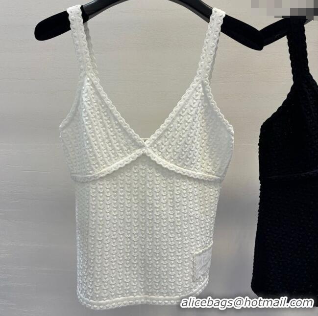 Grade Quality Chanel Knit Crochet Vest 0411 Black 2025