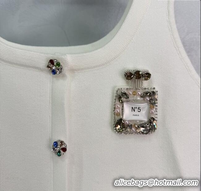 Top Grade Chanel Tencel Vest 0411 White 2025