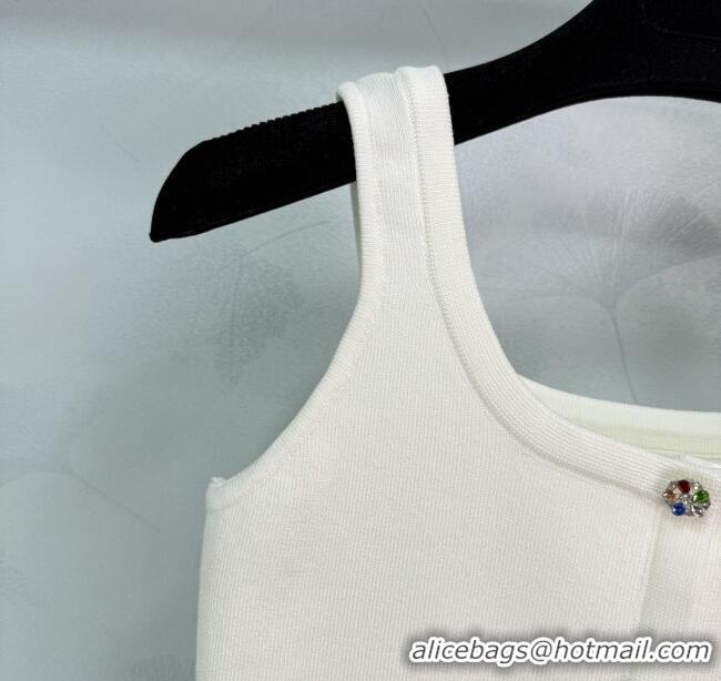 Top Grade Chanel Tencel Vest 0411 White 2025