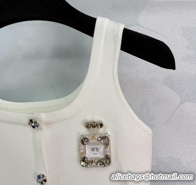 Top Grade Chanel Tencel Vest 0411 White 2025