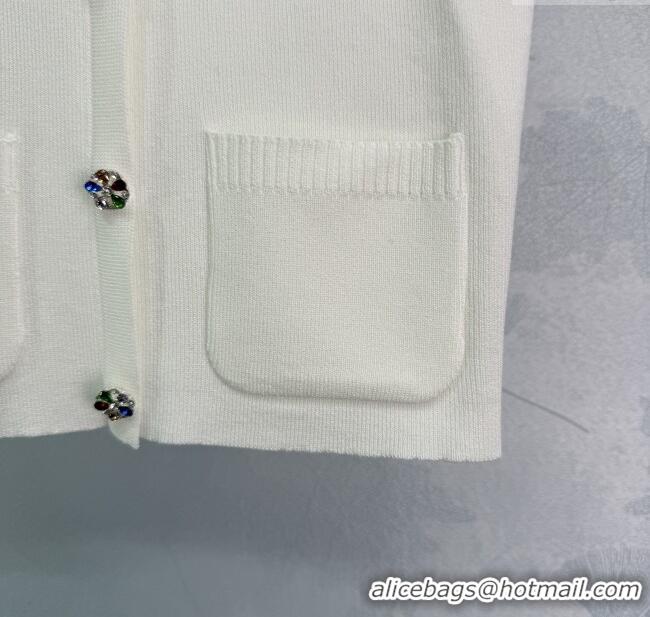 Top Grade Chanel Tencel Vest 0411 White 2025