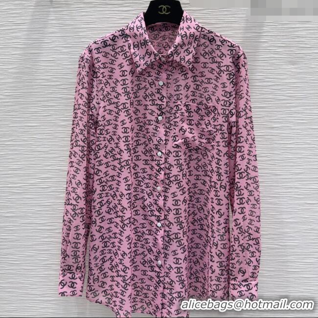 Unique Discount Chanel CC Shirt 0411 Pink 2025