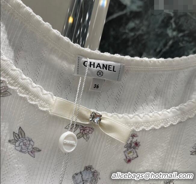 ​Super Quality Chanel Cotton Vest 0411 White/Print 2025