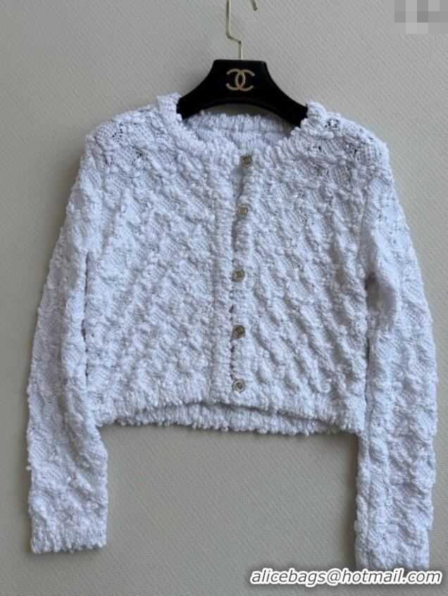 ​Top Grade Chanel Knit Cardigan CH042817 White 2025
