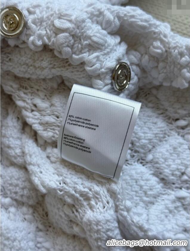 ​Top Grade Chanel Knit Cardigan CH042817 White 2025