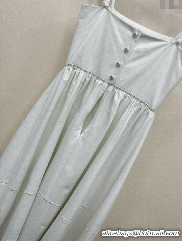 ​Reasonable Price Chanel Dress with Pearls with Pearls CH042820 White 2025