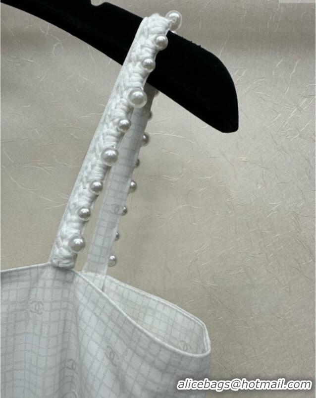 ​Reasonable Price Chanel Dress with Pearls with Pearls CH042820 White 2025