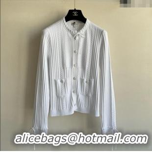 Top Quality Chanel Knit Cardigan CH042902 White 2025