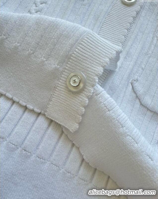 Top Quality Chanel Knit Cardigan CH042902 White 2025