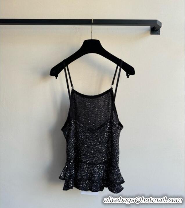 Low Cost Chanel Sequins Vest CH042903 Black 2025
