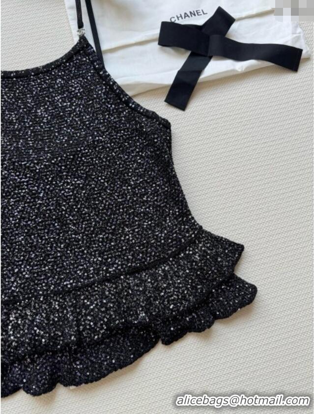 Low Cost Chanel Sequins Vest CH042903 Black 2025