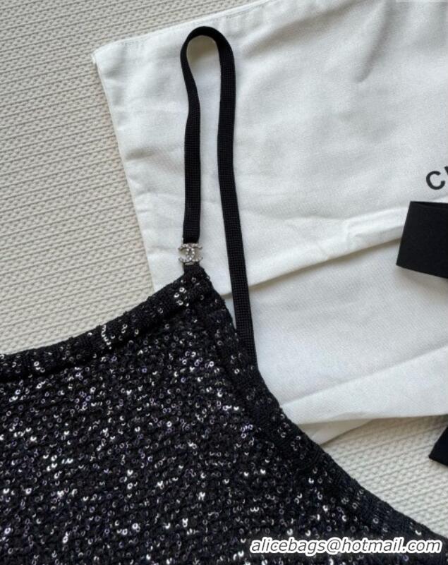 Low Cost Chanel Sequins Vest CH042903 Black 2025