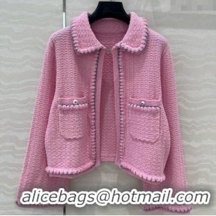 Top Quality Chanel Knit Cardigan CH042910 Pink 2025