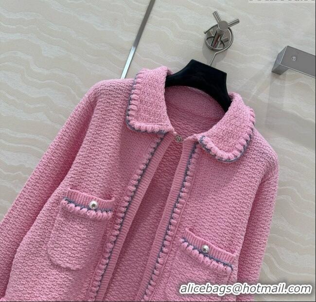 Top Quality Chanel Knit Cardigan CH042910 Pink 2025
