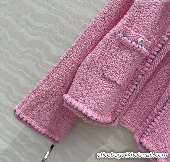 Top Quality Chanel Knit Cardigan CH042910 Pink 2025