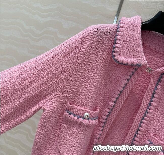 Top Quality Chanel Knit Cardigan CH042910 Pink 2025