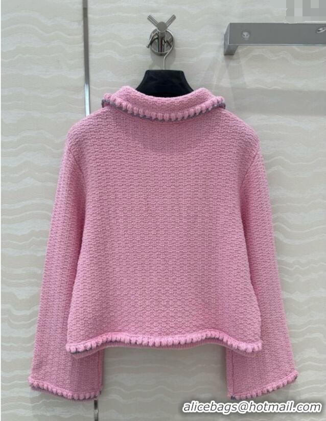 Top Quality Chanel Knit Cardigan CH042910 Pink 2025