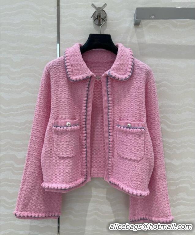 Top Quality Chanel Knit Cardigan CH042910 Pink 2025