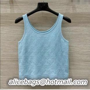 Grade Quality Chanel CC Jacquard Vest 30074 Blue 2025