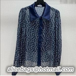 ​Best Price Chanel Shirt 30070 Navy Blue 2025