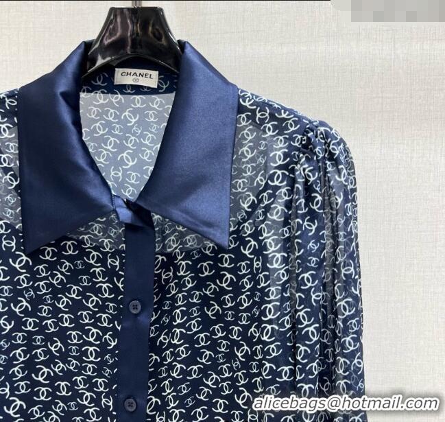 ​Best Price Chanel Shirt 30070 Navy Blue 2025