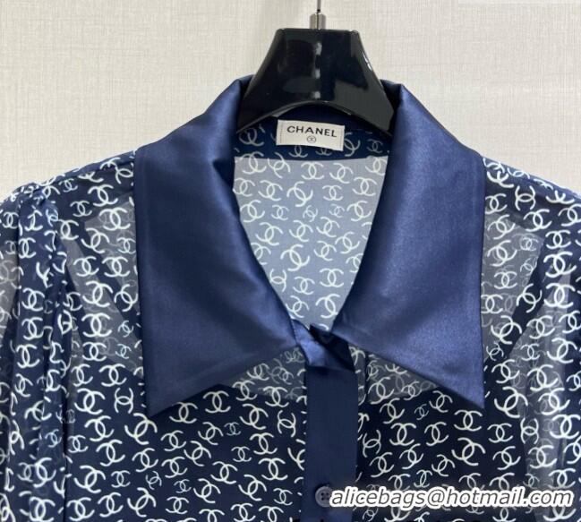 ​Best Price Chanel Shirt 30070 Navy Blue 2025