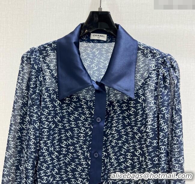 ​Best Price Chanel Shirt 30070 Navy Blue 2025