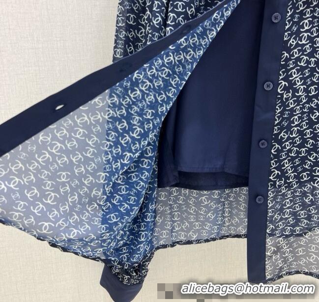 ​Best Price Chanel Shirt 30070 Navy Blue 2025