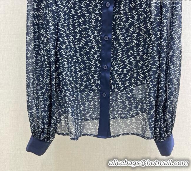 ​Best Price Chanel Shirt 30070 Navy Blue 2025