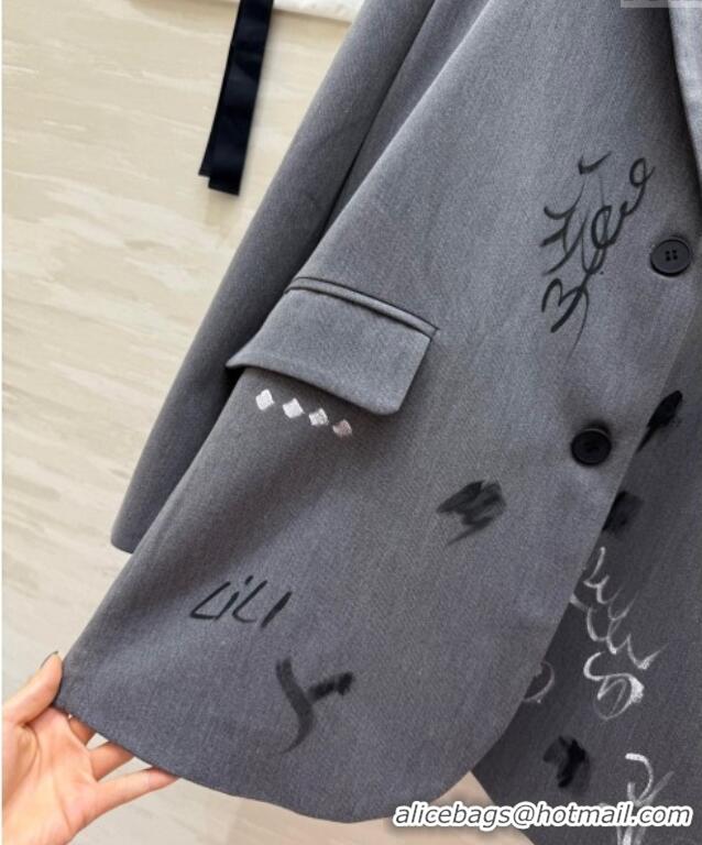 Reasonable Price Chanel Graffiti Jacket 42907 Grey 2025