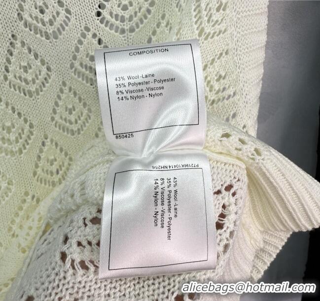 ​Luxury Cheap Chanel Knit Vest 30008 White/Black/Brown 2025