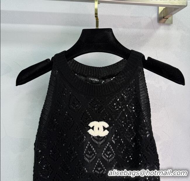 ​Luxury Cheap Chanel Knit Vest 30008 White/Black/Brown 2025