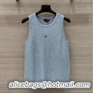 Reasonable Price Chanel Sequins Vest 30021 Blue 2025