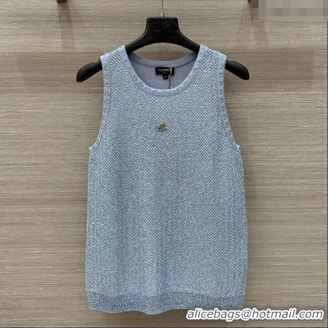 Reasonable Price Chanel Sequins Vest 30021 Blue 2025
