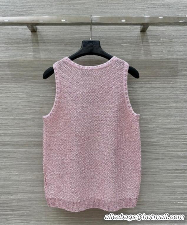 Top Grade Chanel Sequins Vest 30021 Pink 2025