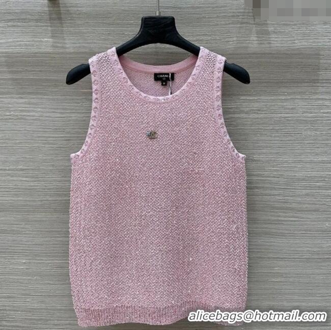 Top Grade Chanel Sequins Vest 30021 Pink 2025
