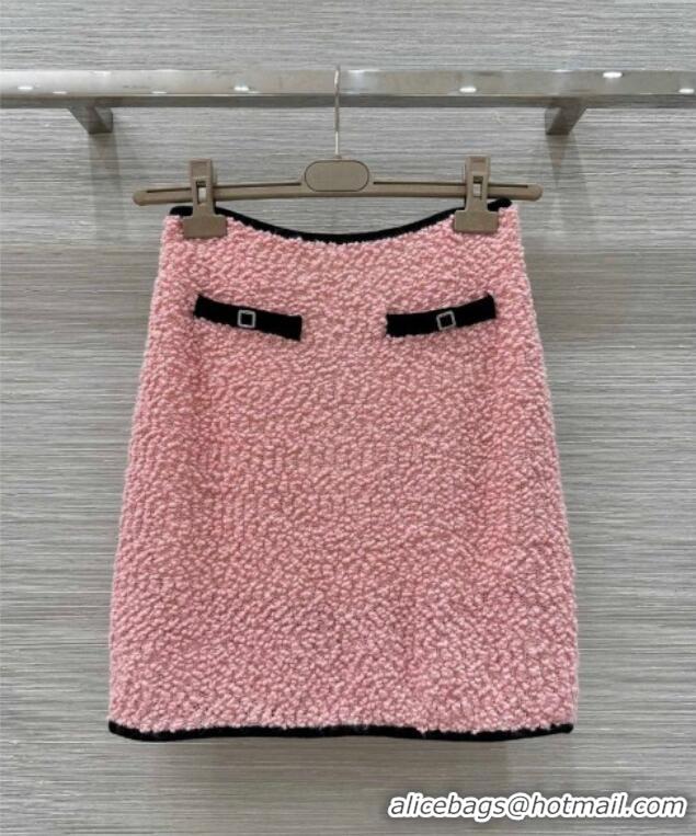 Fashion Grade Chanel Wool Cardigan and Skirt Set 30050 Pink 2025