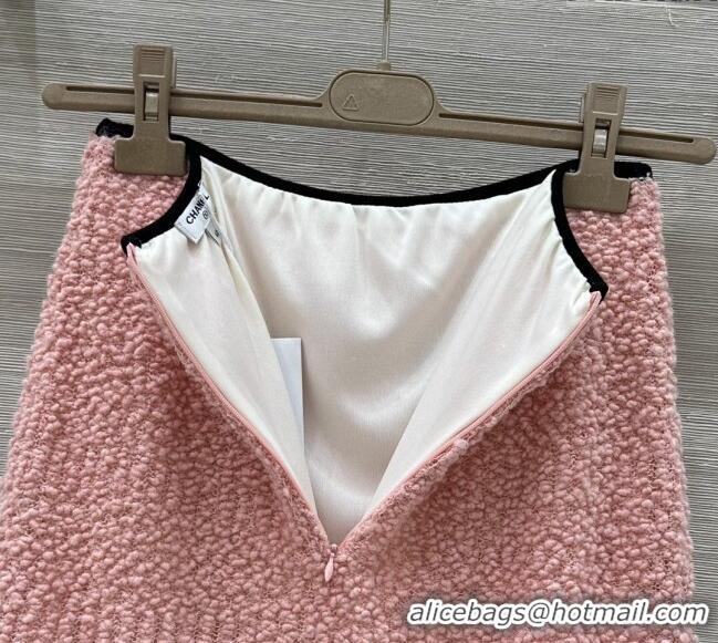 Fashion Grade Chanel Wool Cardigan and Skirt Set 30050 Pink 2025
