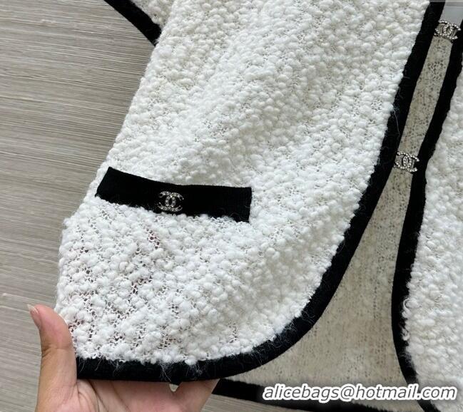 Buy Discount Chanel Wool Cardigan and Skirt Set 30050 White 2025