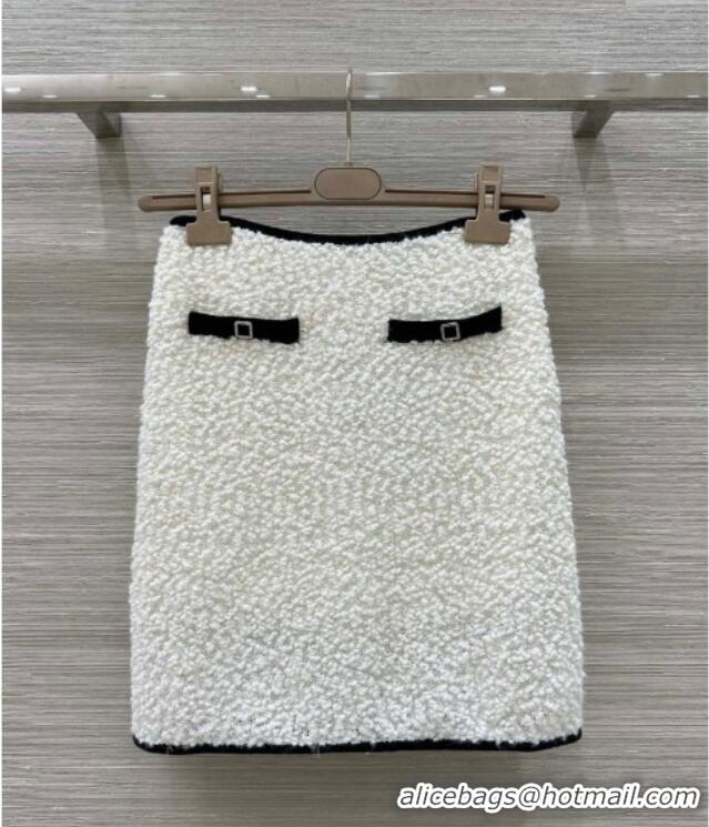 Buy Discount Chanel Wool Cardigan and Skirt Set 30050 White 2025