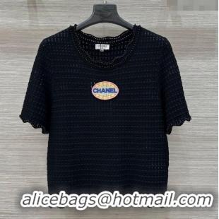 Grade Quality Chanel Knit T-Shirt 30055 Black 2025