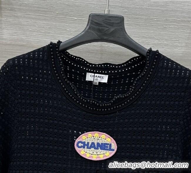 Grade Quality Chanel Knit T-Shirt 30055 Black 2025