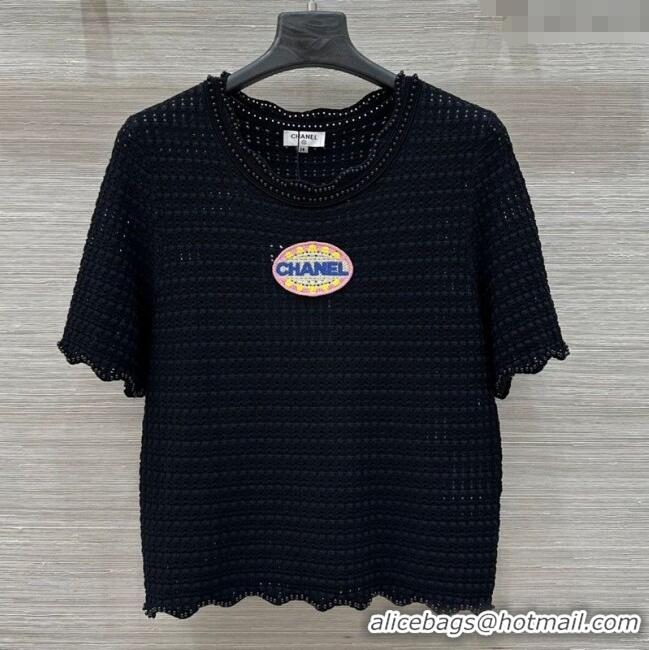 Grade Quality Chanel Knit T-Shirt 30055 Black 2025