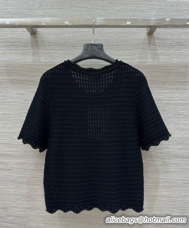 Grade Quality Chanel Knit T-Shirt 30055 Black 2025