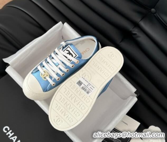 Sumptuous Chanel Calfskin Platform Sneakers Blue 2025 CH041708