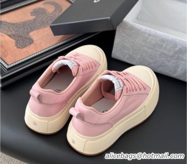 Popular Style Chanel Calfskin Platform Sneakers Pink 2025 CH041709