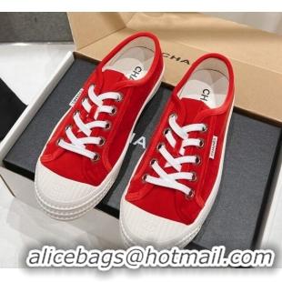Top Grade Chanel Velvet Sneakers Red 2025 CH041711