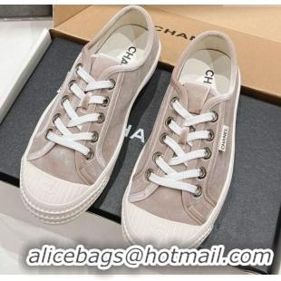 Sumptuous Chanel Velvet Sneakers Grey 2025 CH041711