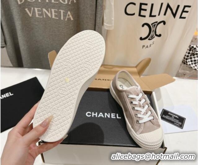 Sumptuous Chanel Velvet Sneakers Grey 2025 CH041711