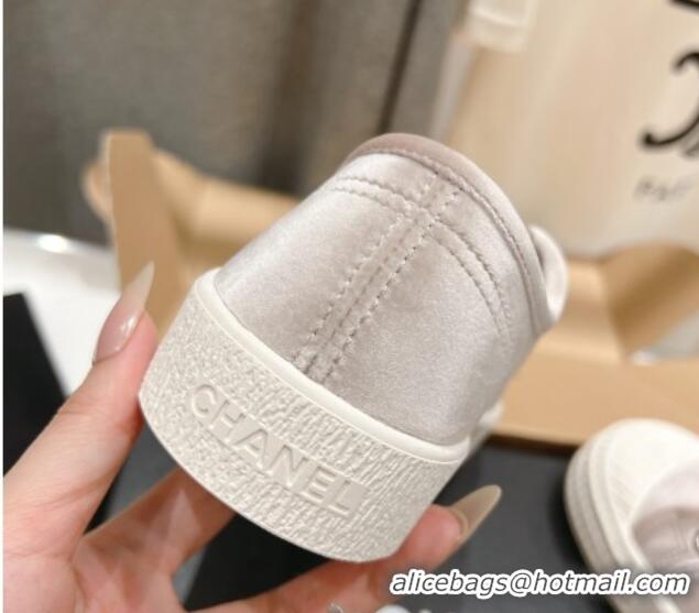 Sumptuous Chanel Velvet Sneakers Grey 2025 CH041711
